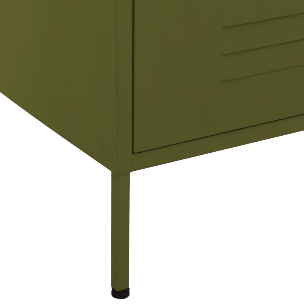 Ladičar maslinasti 80 x 35 x 101,5 cm čelični