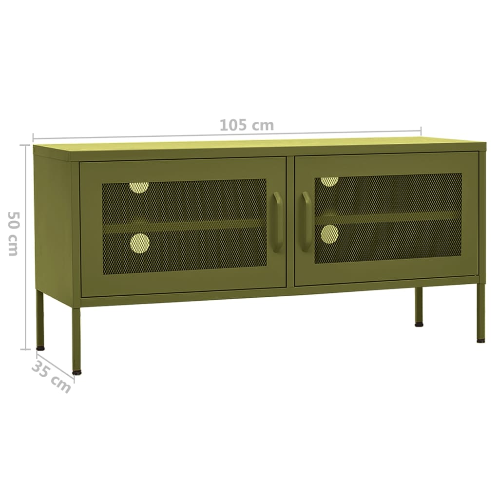 TV ormarić maslinasti 105 x 35 x 50 cm čelični