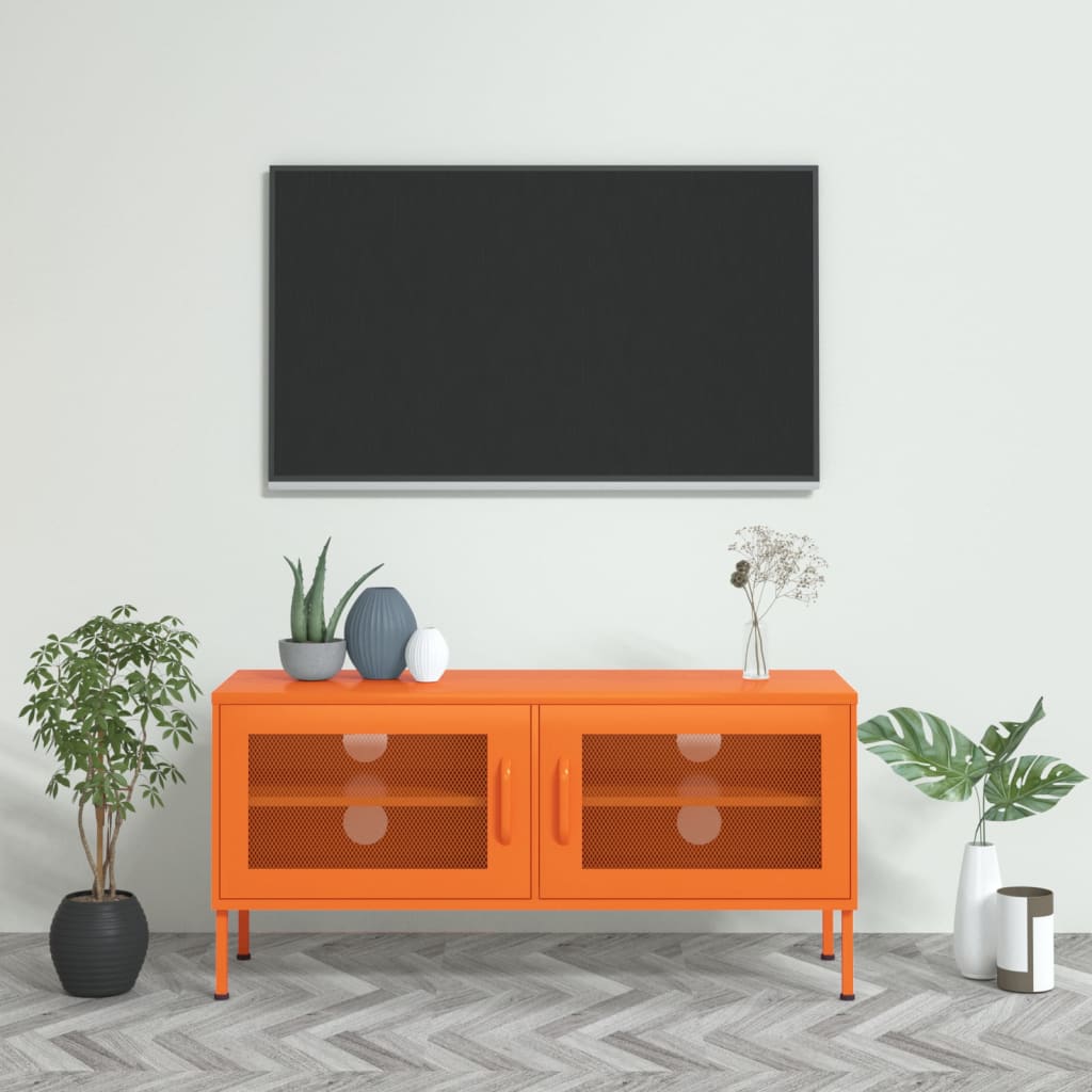 TV ormarić narančasti 105 x 35 x 50 cm čelični