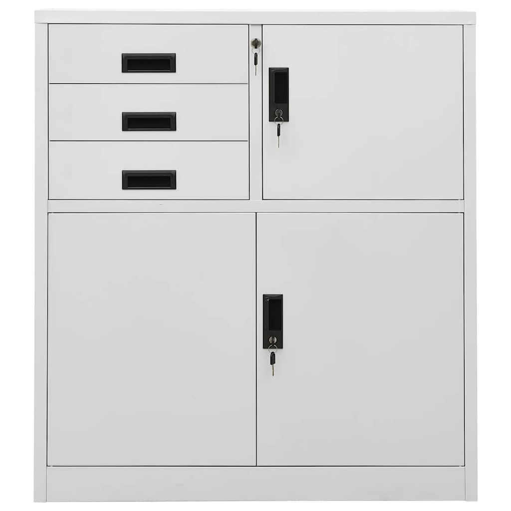 Uredski ormarić svjetlosivi 90 x 40 x 102 cm čelični