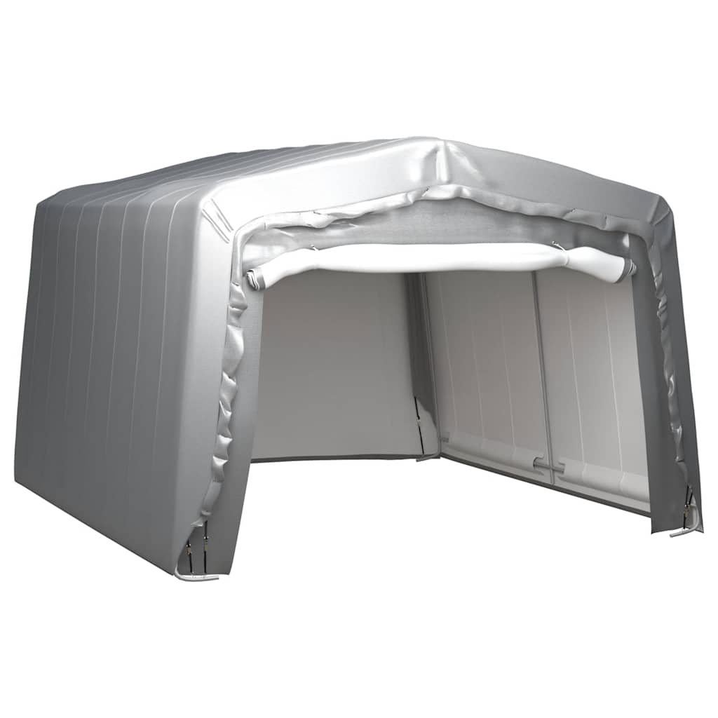 Skladišni šator 370 x 370 cm čelični sivi