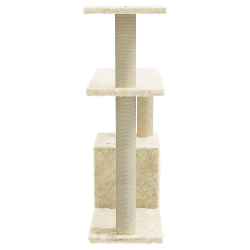 Penjalica za mačke sa stupovima za grebanje krem 70 cm