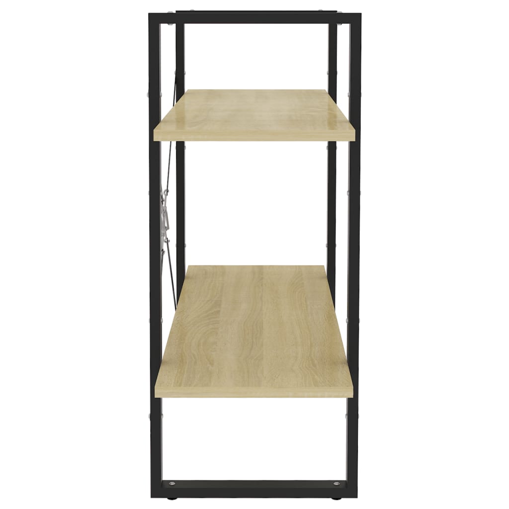 Ormarić za knjige s 2 razine boja hrasta 80 x 30 x 70 cm drveni