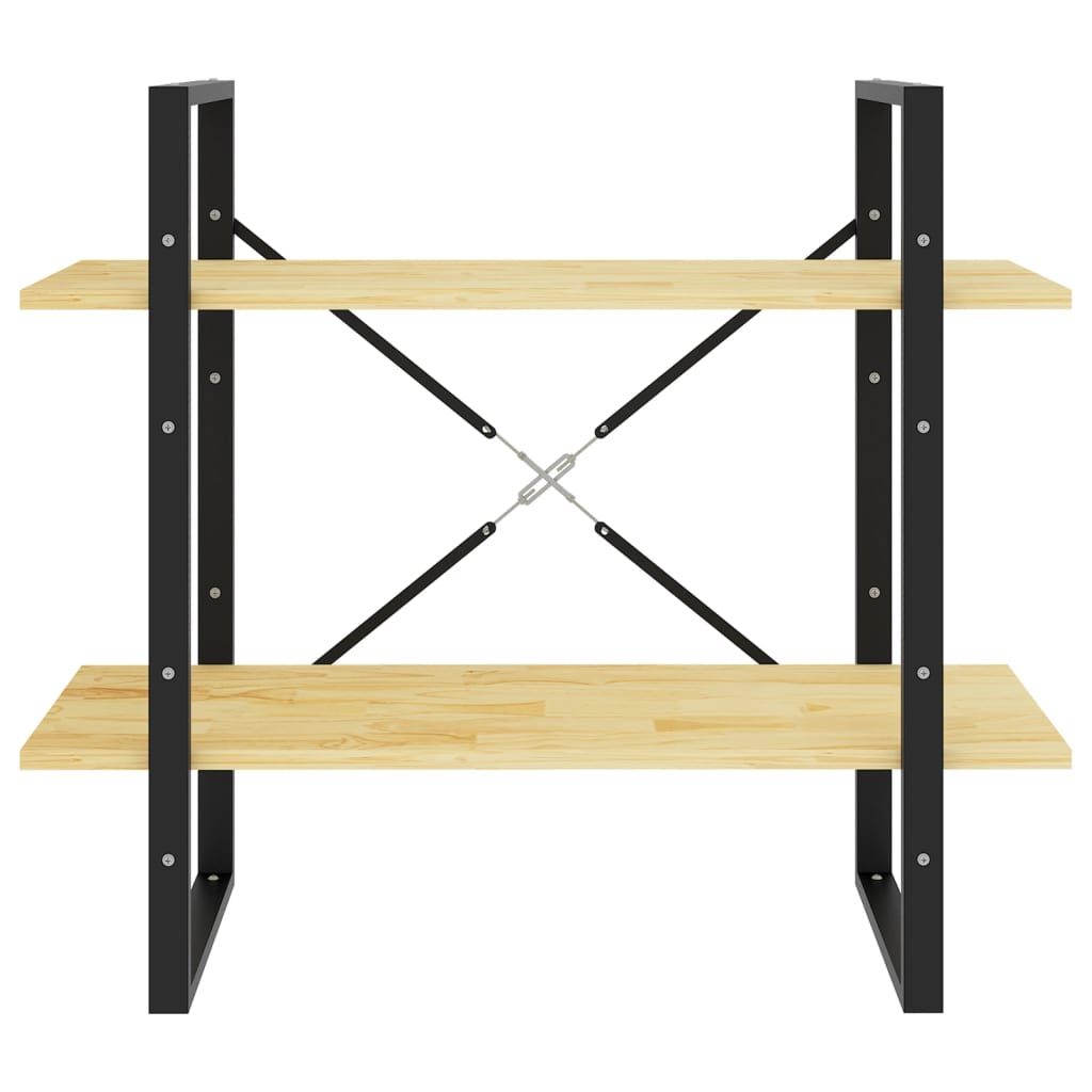 Ormarić za knjige s 2 razine 80 x 30 x 70 cm masivna borovina