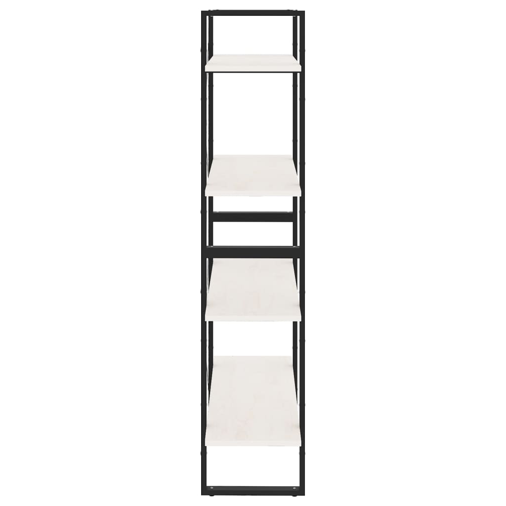 Ormarić za knjige s 4 razine bijeli 80x30x140 cm od borovine