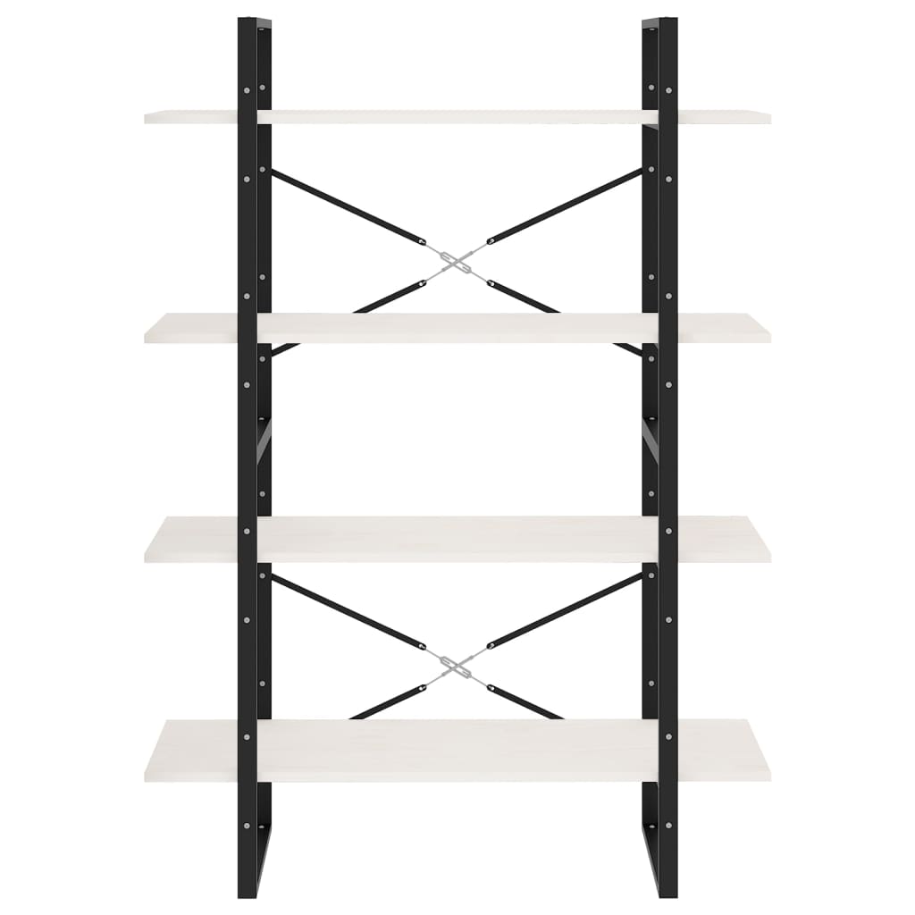 Ormarić za knjige s 4 razine bijeli 100x30x140 cm od borovine