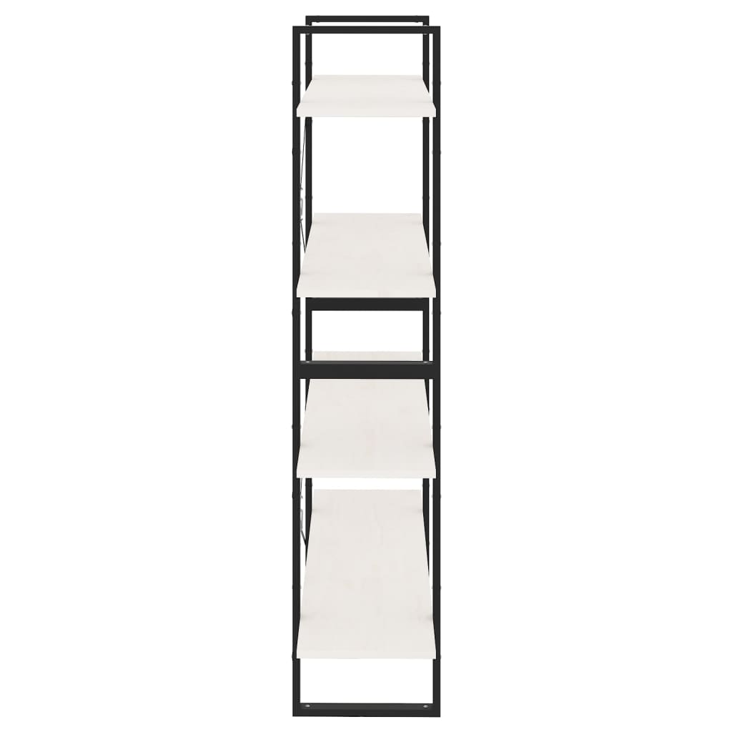 Ormarić za knjige s 4 razine bijeli 100x30x140 cm od borovine