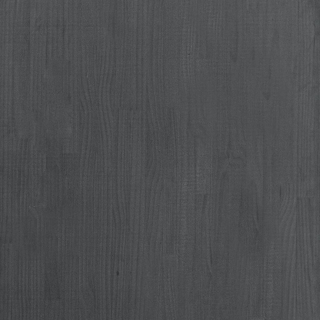 Ormarić za knjige s 3 razine sivi 80x30x105 cm masivna borovina