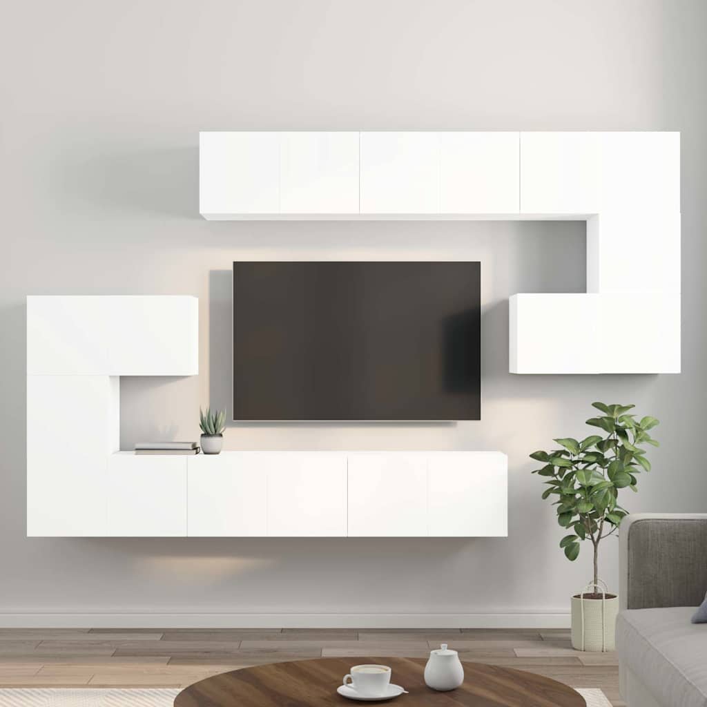 8-dijelni set TV ormarića konstruirano drvo