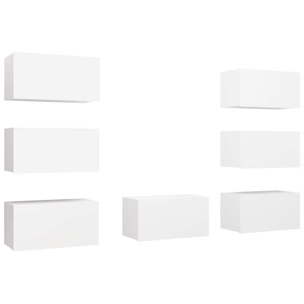TV ormarići 7 kom bijeli 30,5 x 30 x 60 cm konstruirano drvo