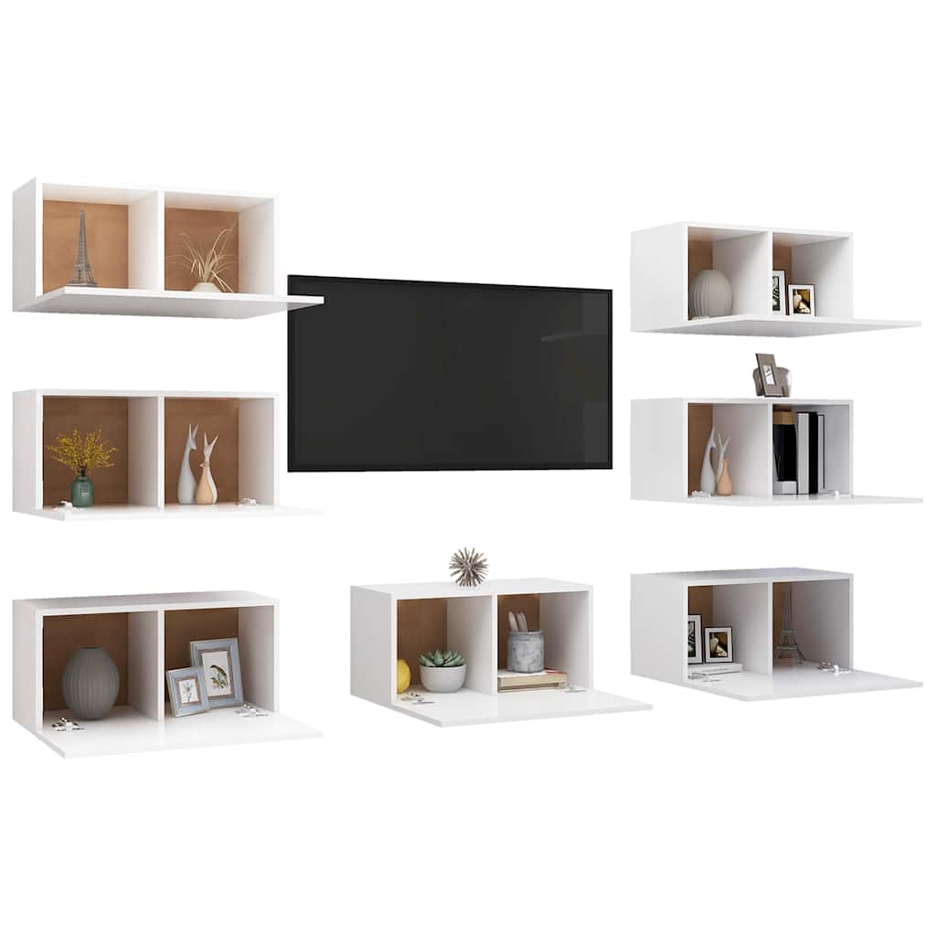 TV ormarići 7 kom bijeli 30,5 x 30 x 60 cm konstruirano drvo