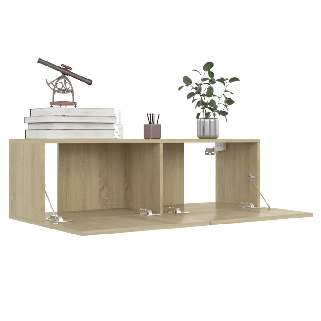 TV ormarići 4 kom boja hrasta 100x30x30 cm konstruirano drvo