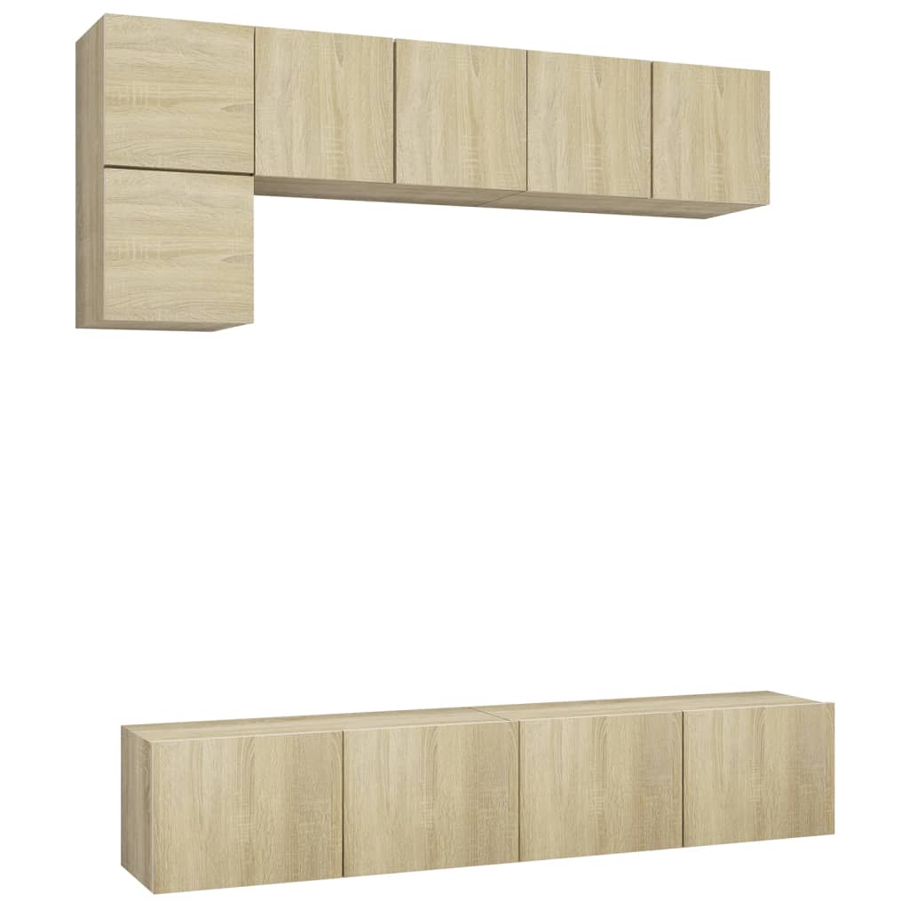 5-dijelni set TV ormarića boja hrasta sonome konstruirano drvo