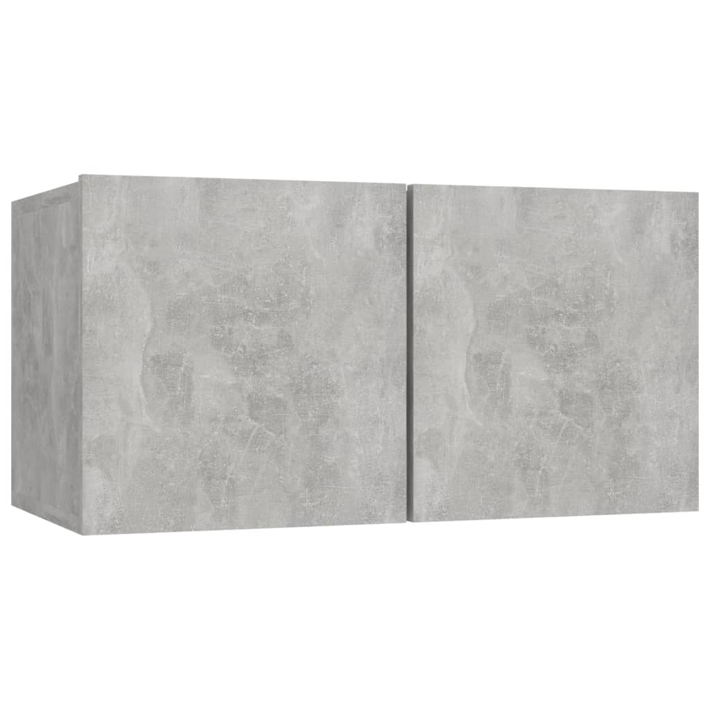 8-dijelni set TV ormarića siva boja betona konstruirano drvo