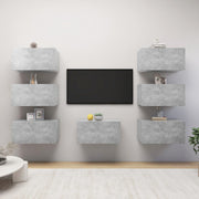 TV ormarići 7 kom boja betona 30,5x30x60 cm konstruirano drvo