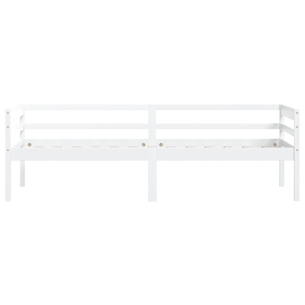 Okvir za krevet od masivne borovine bijeli 90 x 200 cm