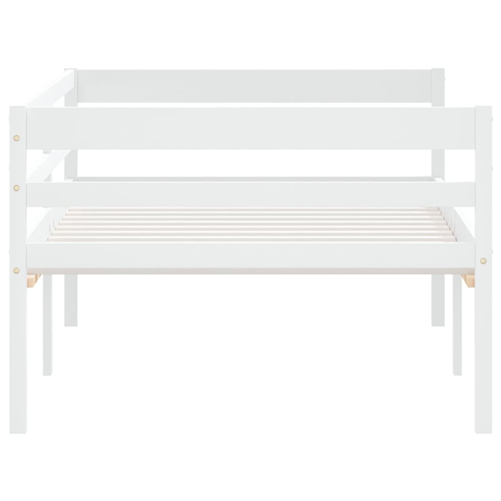 Okvir za krevet od masivne borovine bijeli 90 x 200 cm