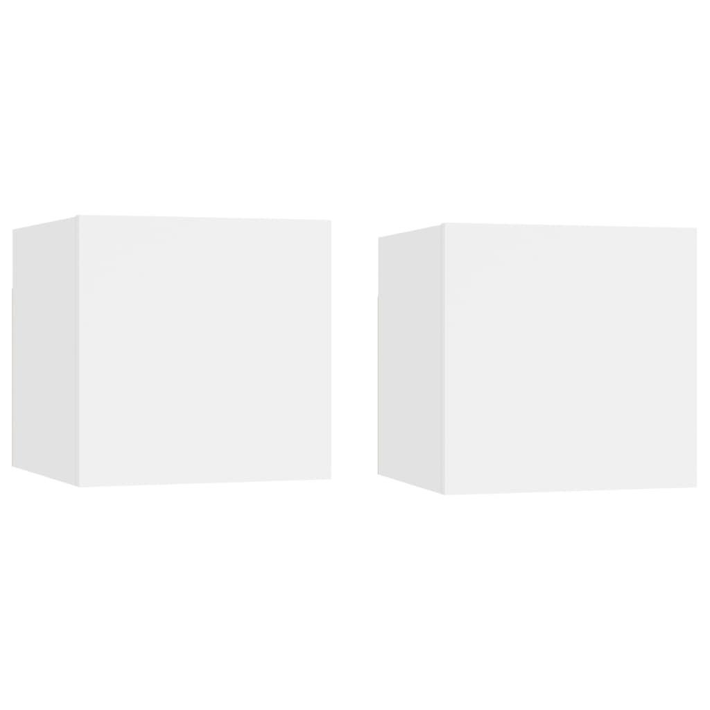 Noćni ormarići 2 kom bijeli 30,5 x 30 x 30 cm konstruirano drvo