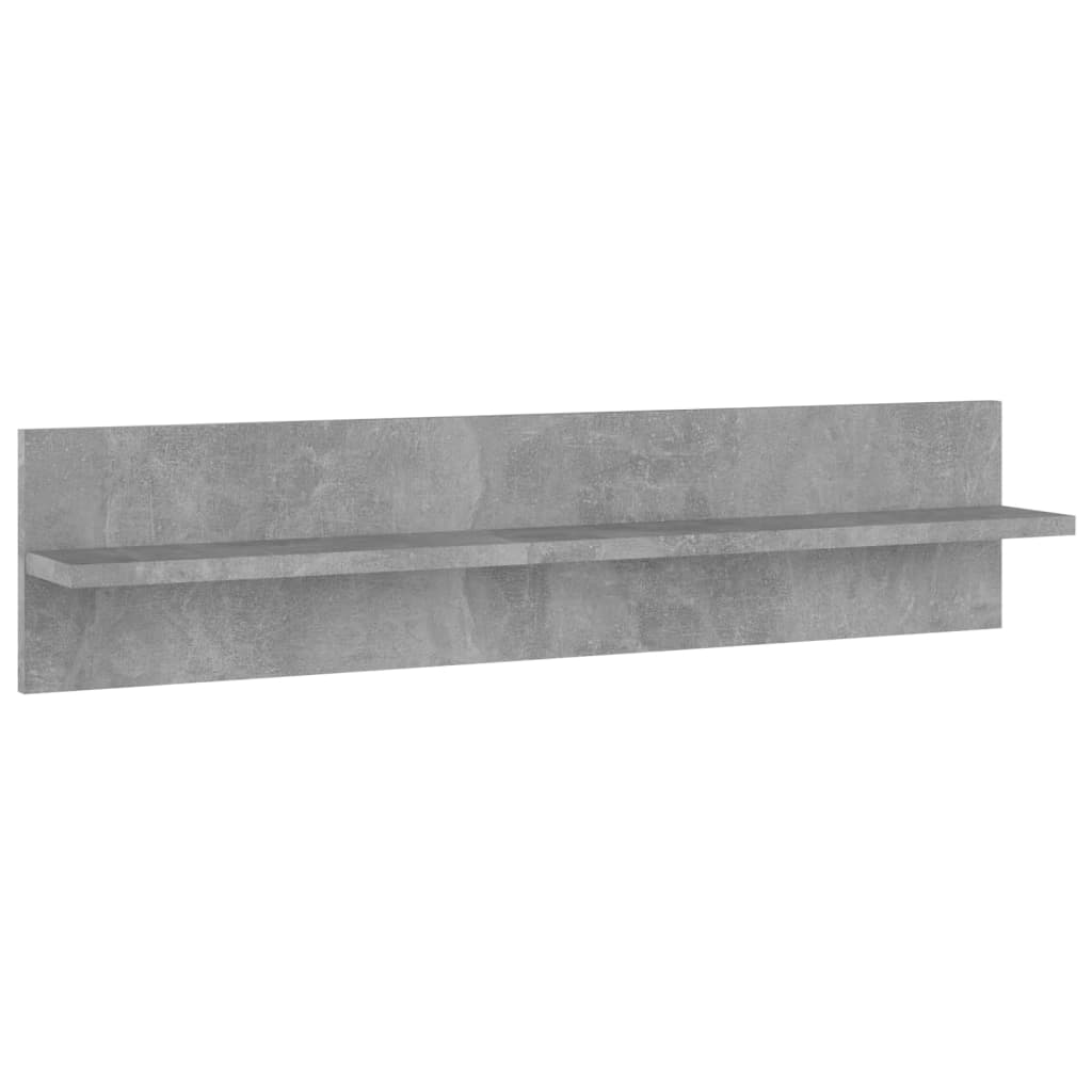 Zidne police 2 kom siva boja betona 80x11,5x18 cm od iverice
