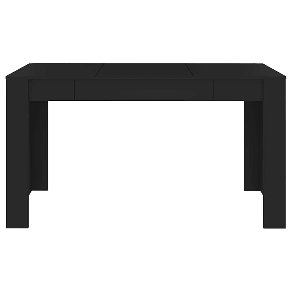 Blagovaonski stol crni 140 x 74,5 x 76 cm od iverice