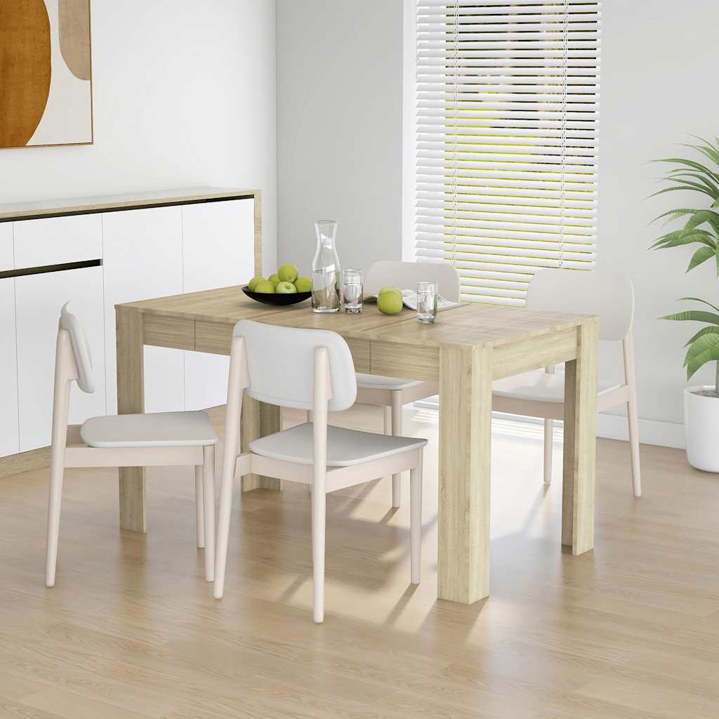 Blagovaonski stol boja hrasta sonome 140 x 74,5 x 76 cm iverica