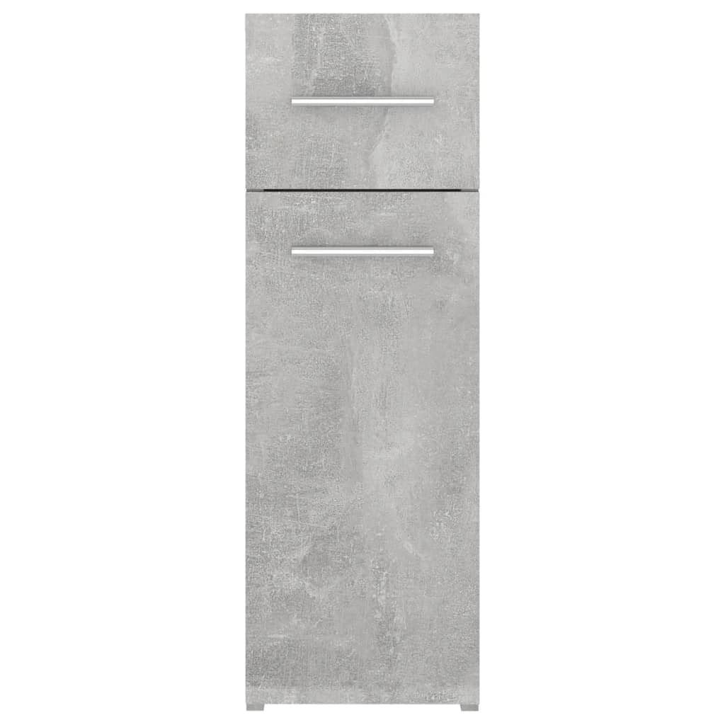 Ormarić za lijekove boja betona 20x45,5x60 cm konstruirano drvo