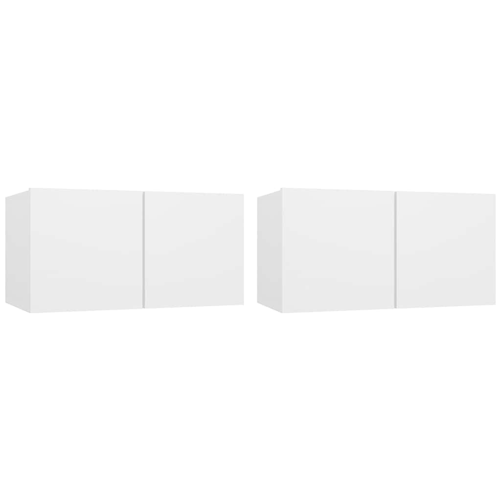 Viseći TV ormarići 2 kom bijeli 60 x 30 x 30 cm
