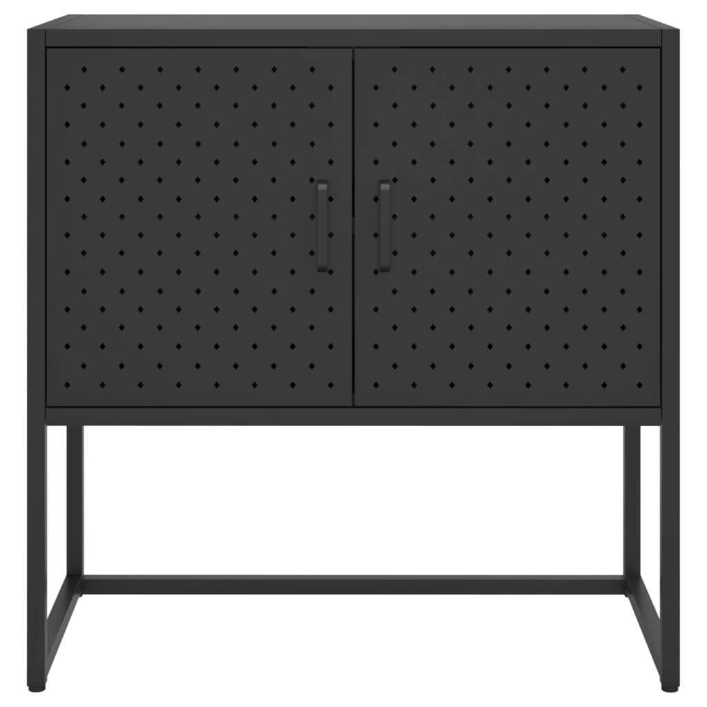 Komoda crna 75 x 35 x 75 cm čelična