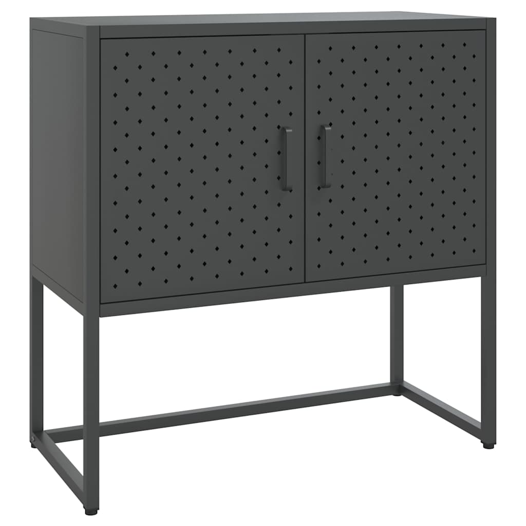 Komoda antracit 75 x 35 x 75 cm čelična