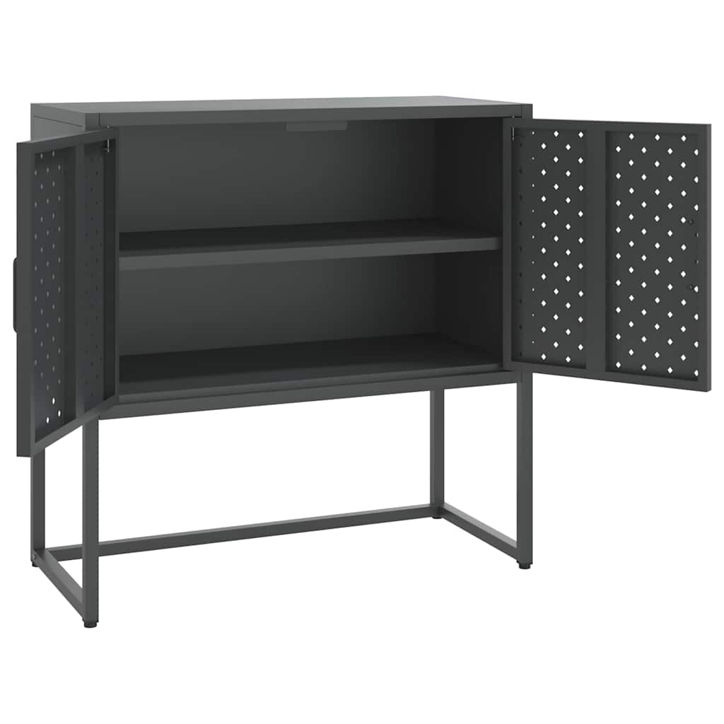Komoda antracit 75 x 35 x 75 cm čelična