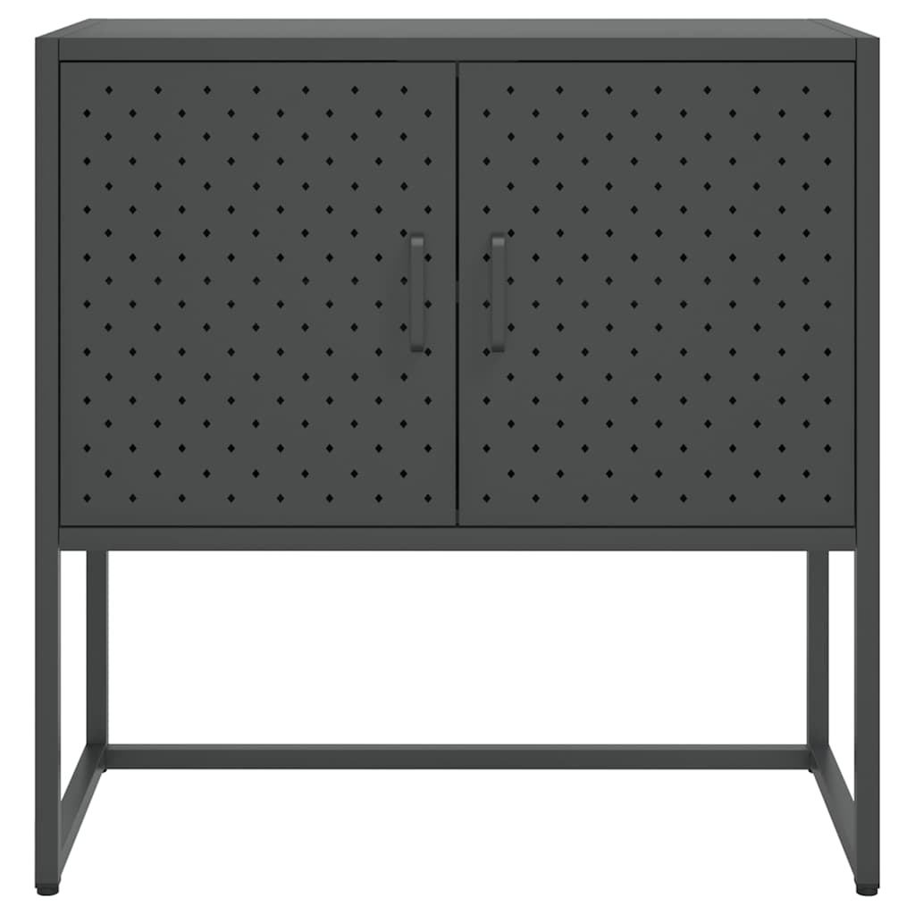 Komoda antracit 75 x 35 x 75 cm čelična