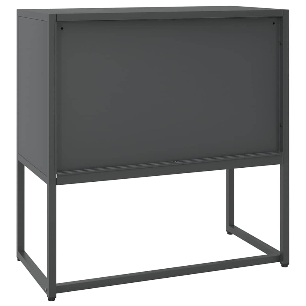 Komoda antracit 75 x 35 x 75 cm čelična