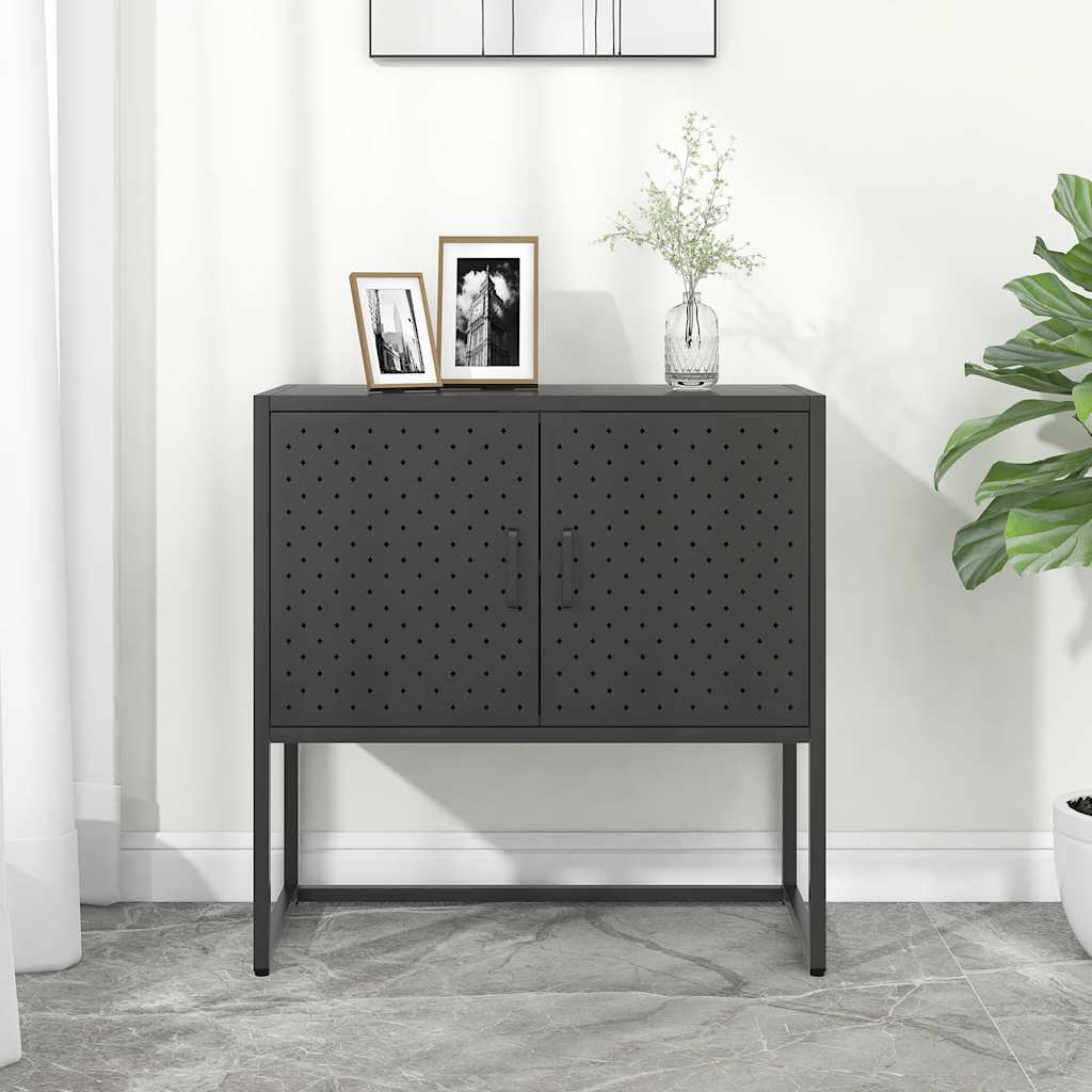 Komoda antracit 75 x 35 x 75 cm čelična