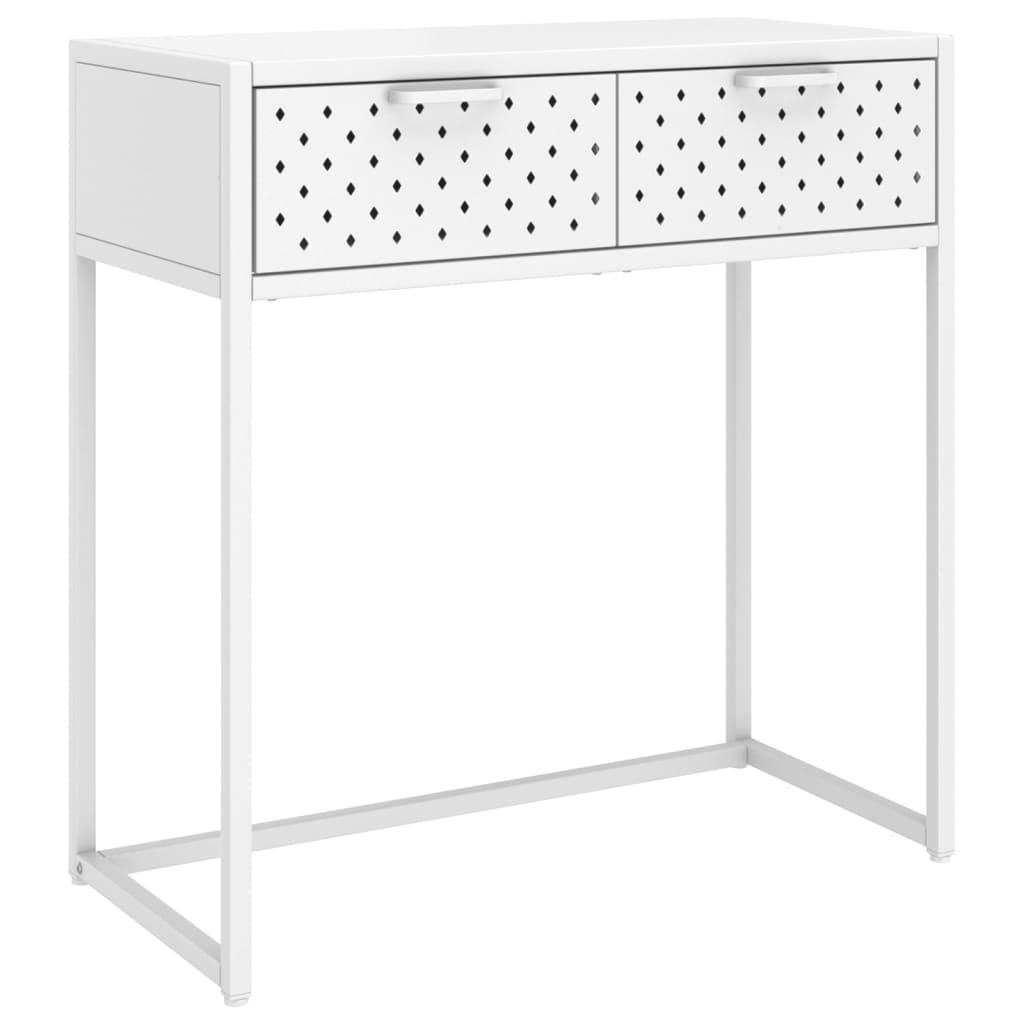 Konzolni stol bijeli 72 x 35 x 75 cm čelični