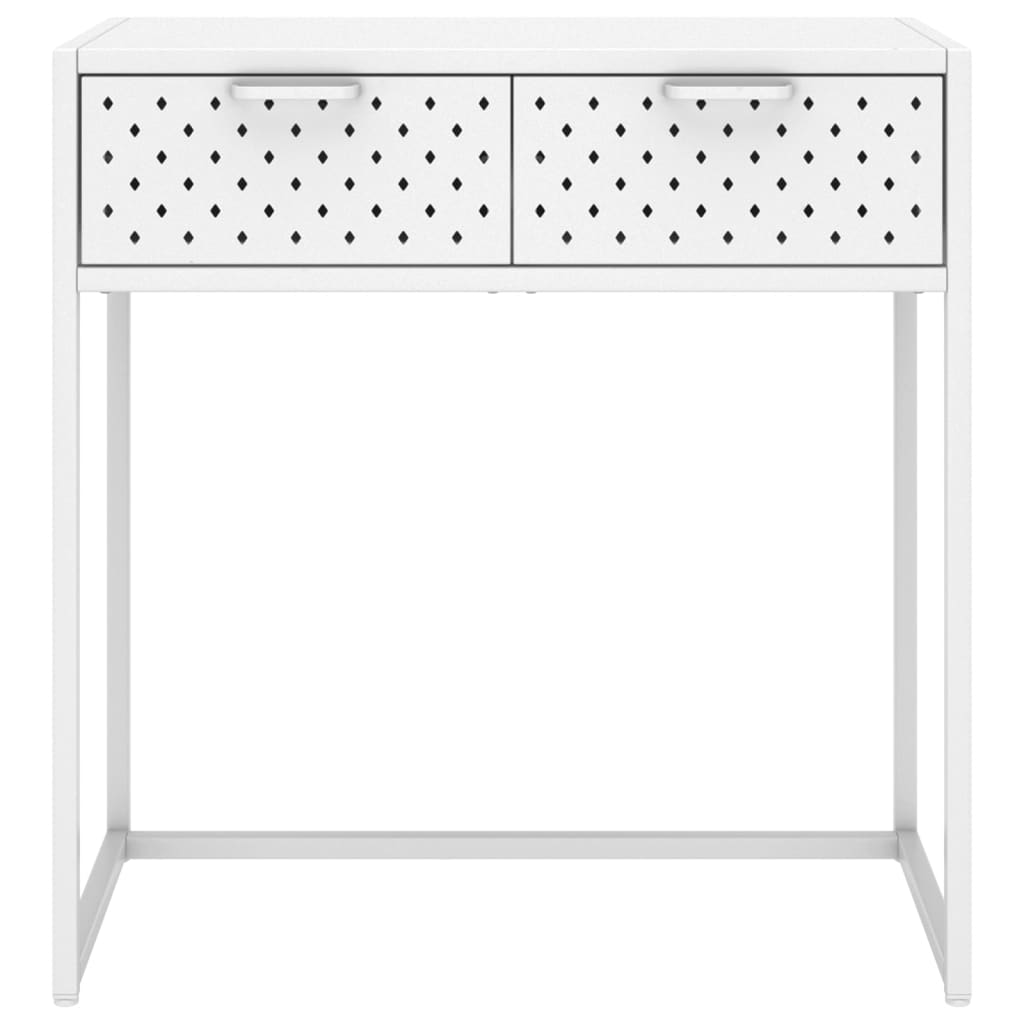 Konzolni stol bijeli 72 x 35 x 75 cm čelični