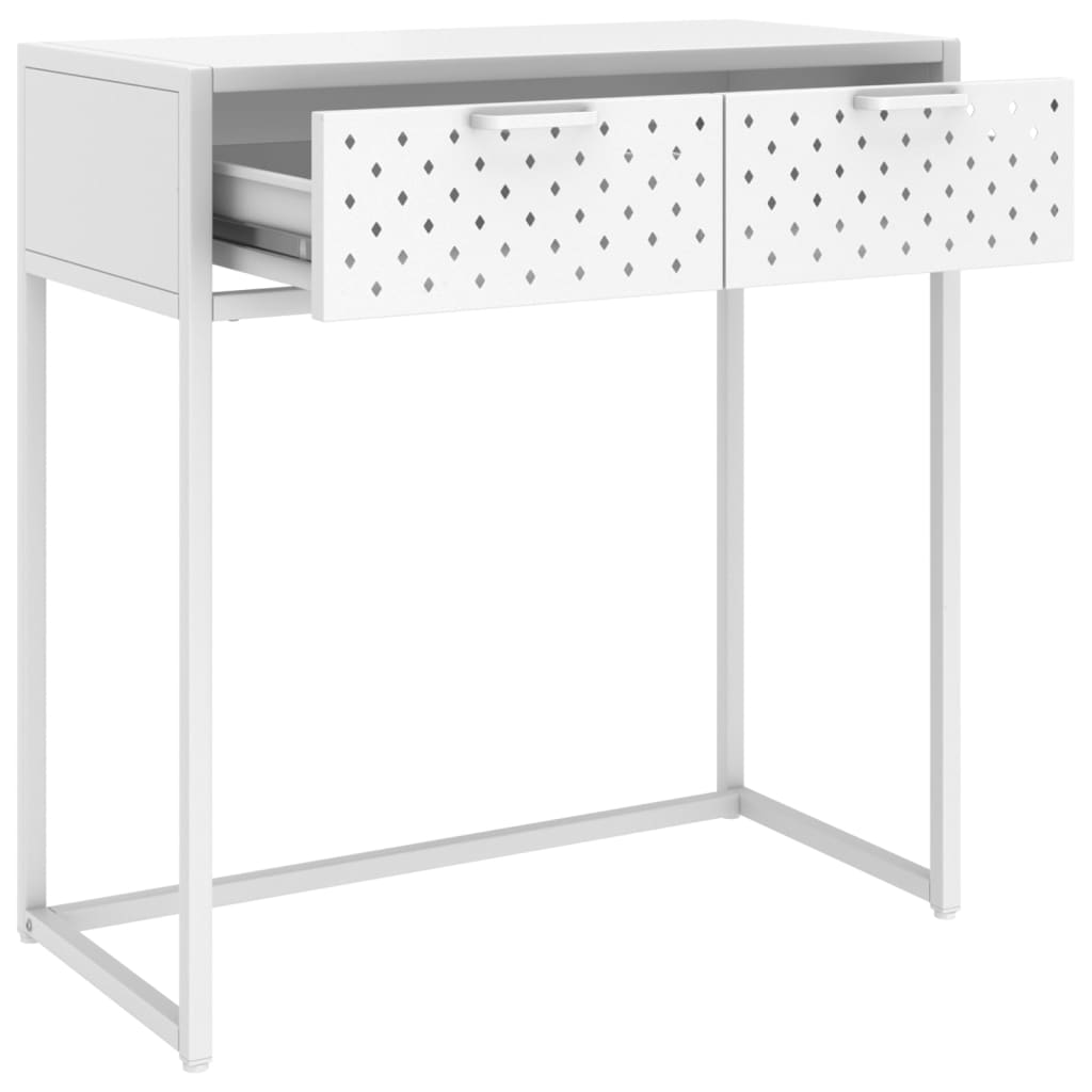 Konzolni stol bijeli 72 x 35 x 75 cm čelični