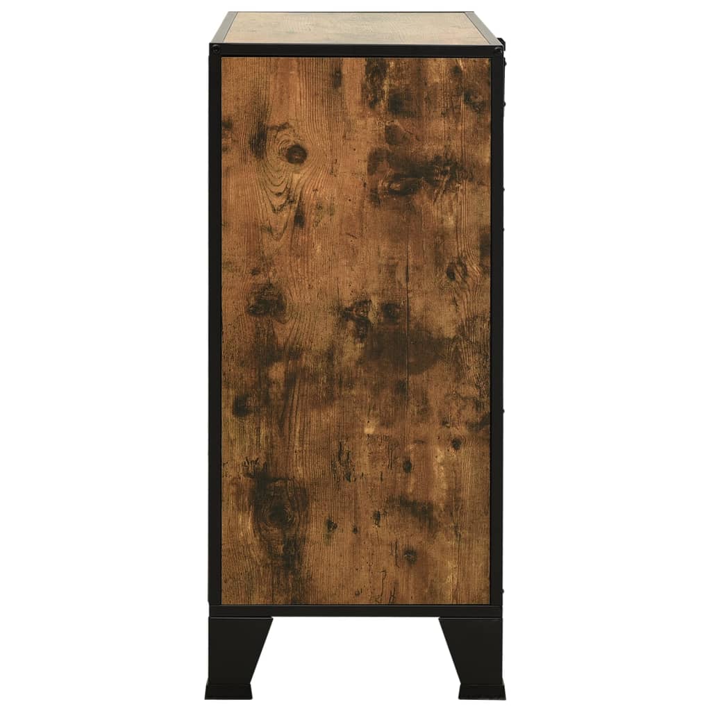 Ormarić za pohranu rustično smeđi 72 x 36 x 82 cm metal i MDF