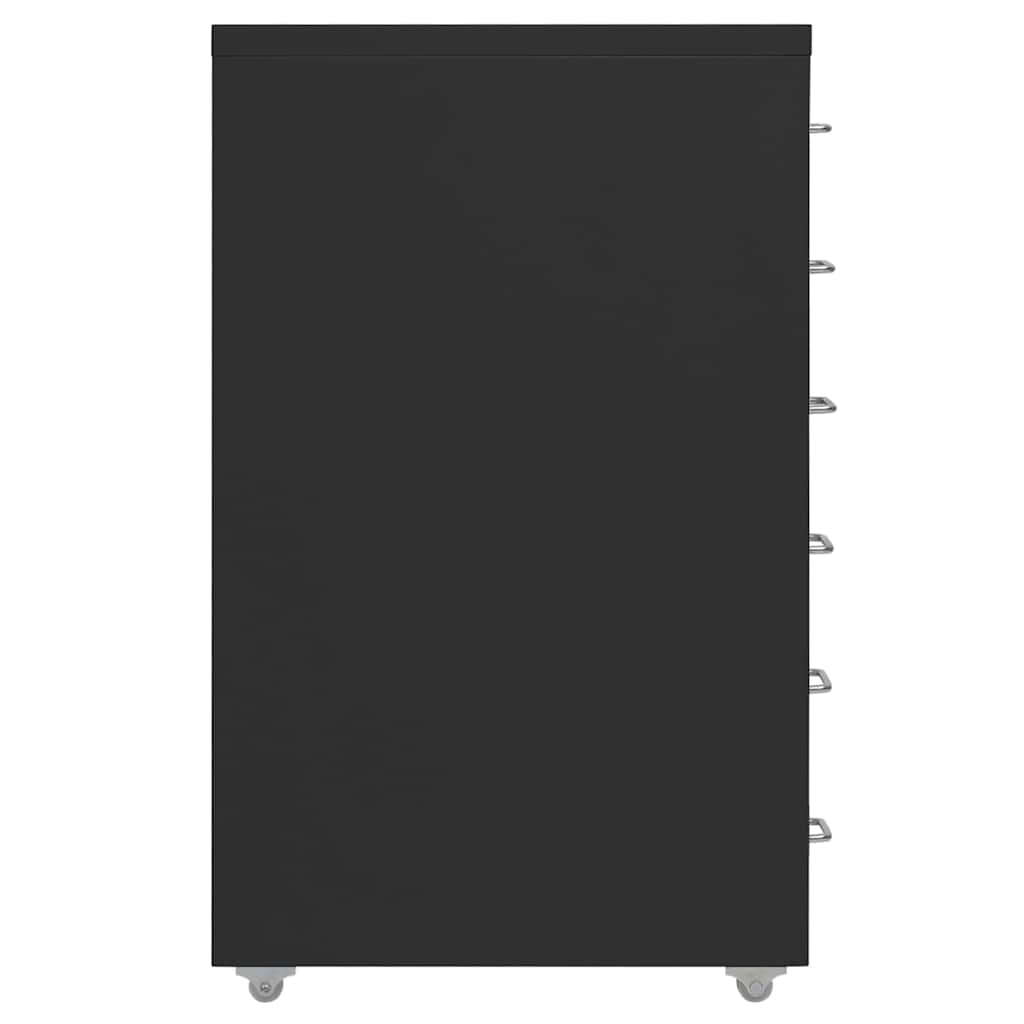 Mobilni ormarić za spise crni 28 x 41 x 69 cm metalni
