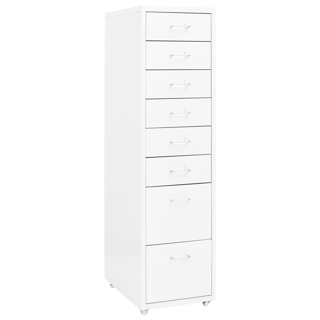 Mobilni ormarić za spise bijeli 28 x 41 x 109 cm metalni