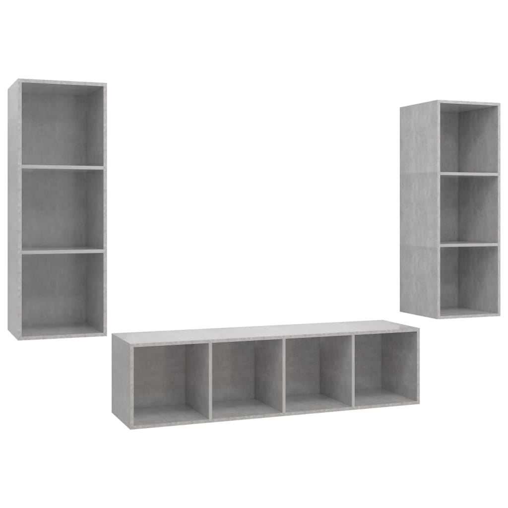 Set TV komoda Zidne 3 pcs Konstruirano drvo