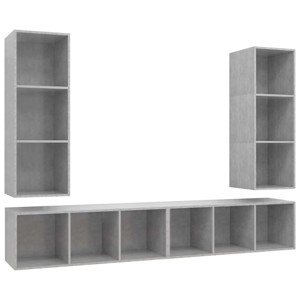 | TV Kabinet za Zid | Zidne 4 pcs 37 x 37 x 107.5 cm