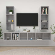 | TV Kabinet za Zid | Zidne 4 pcs 37 x 37 x 107.5 cm