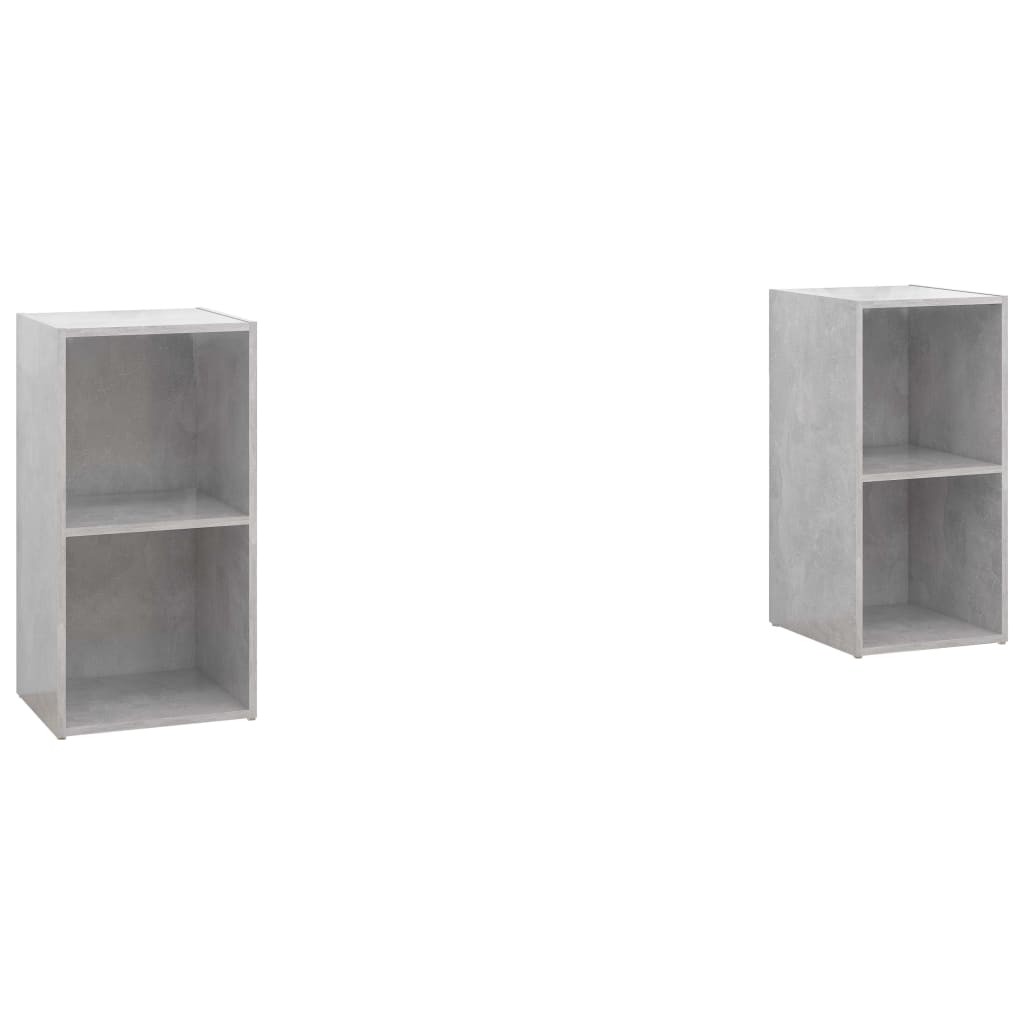 TV ormarići 2 kom boja betona 72x35x36,5 cm konstruirano drvo