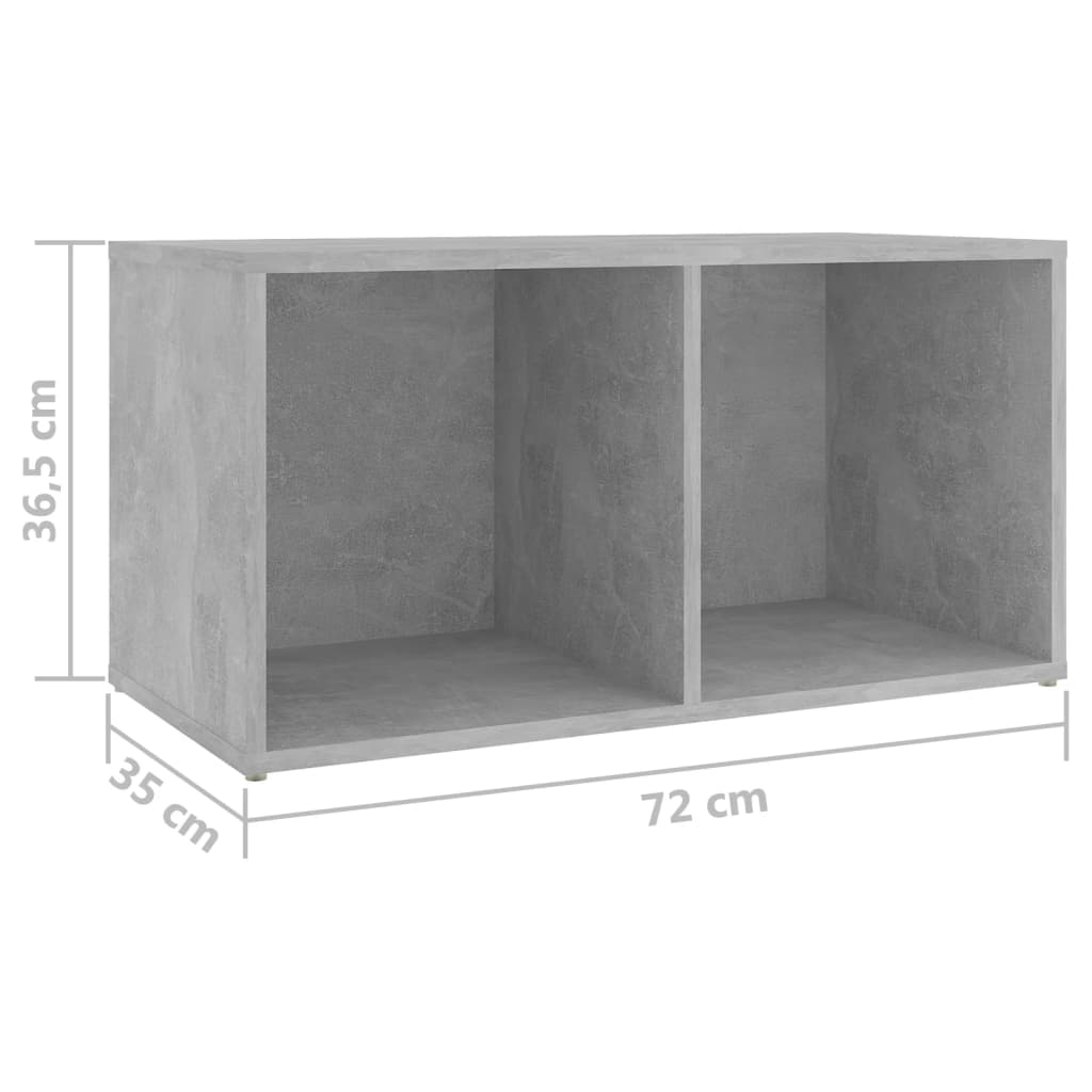 TV ormarići 2 kom boja betona 72x35x36,5 cm konstruirano drvo