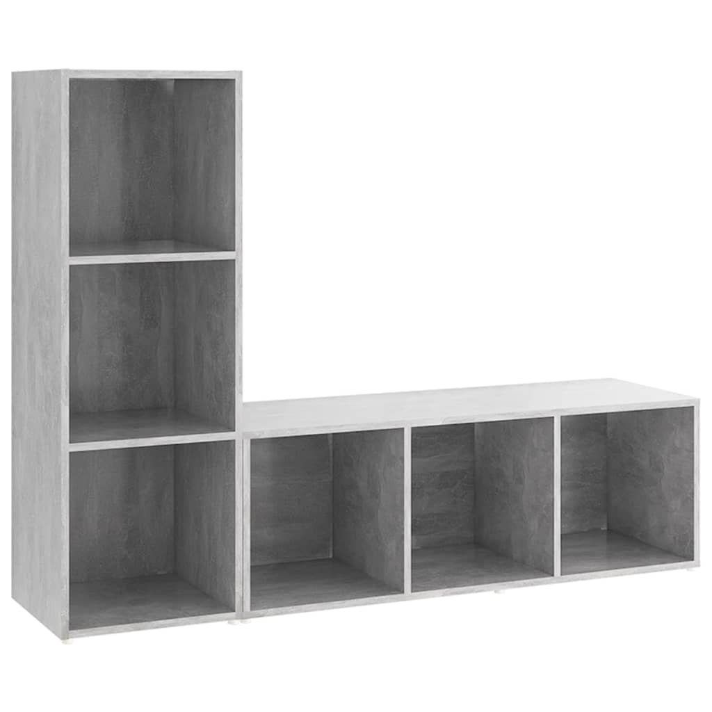 TV ormarići 2kom siva boja betona 107x35x37cm konstruirano drvo