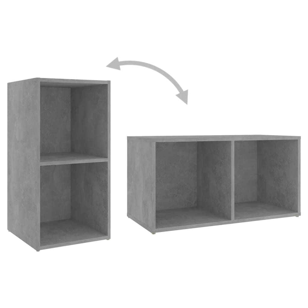 TV ormarići 2 kom boja betona 72x35x36,5 cm konstruirano drvo