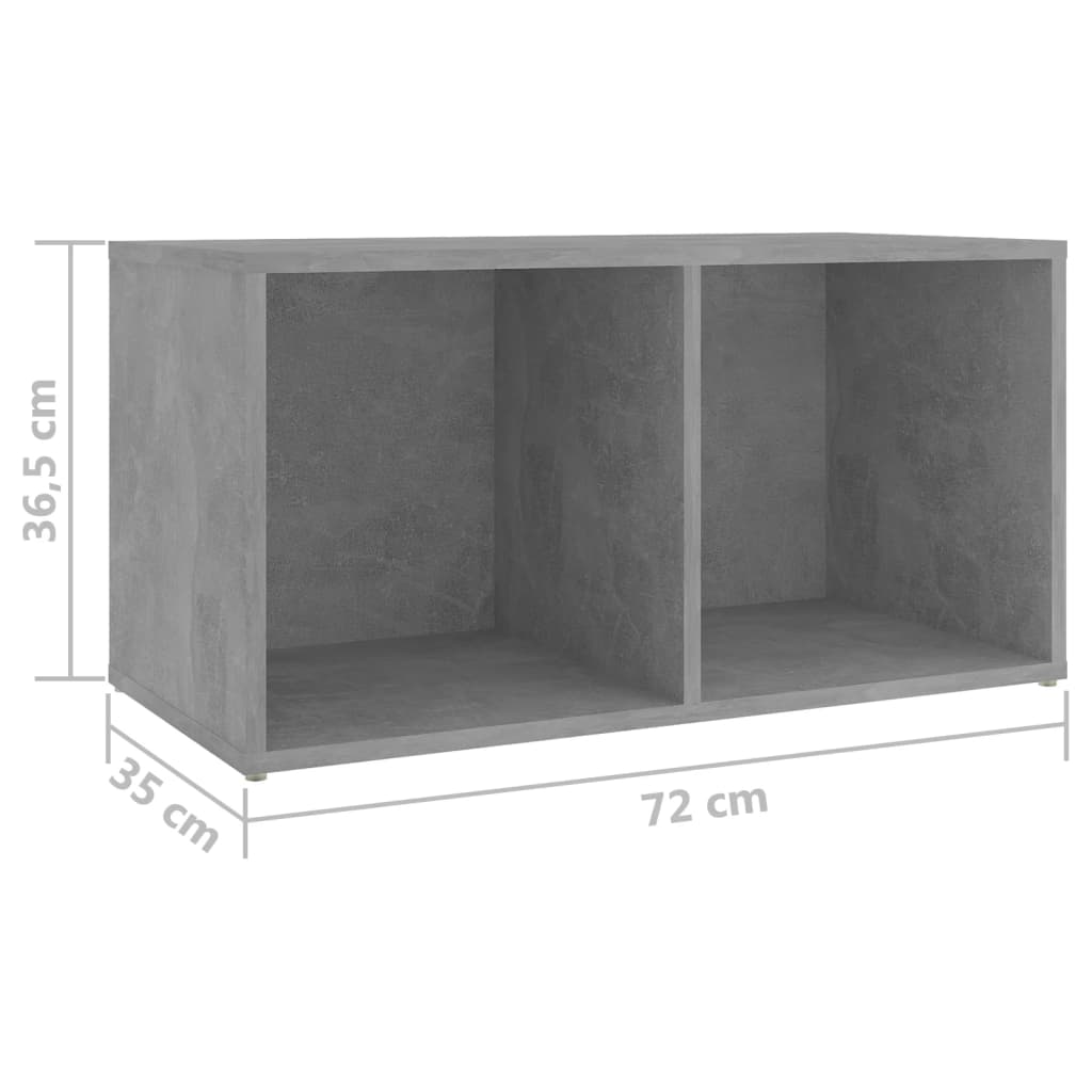 TV ormarići 2 kom boja betona 72x35x36,5 cm konstruirano drvo