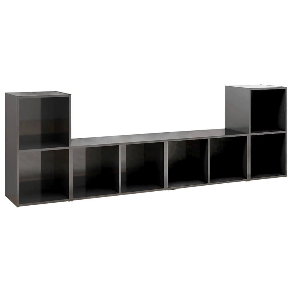 TV ormarići 4 kom sjajni sivi 72x35x36,5 cm konstruirano drvo