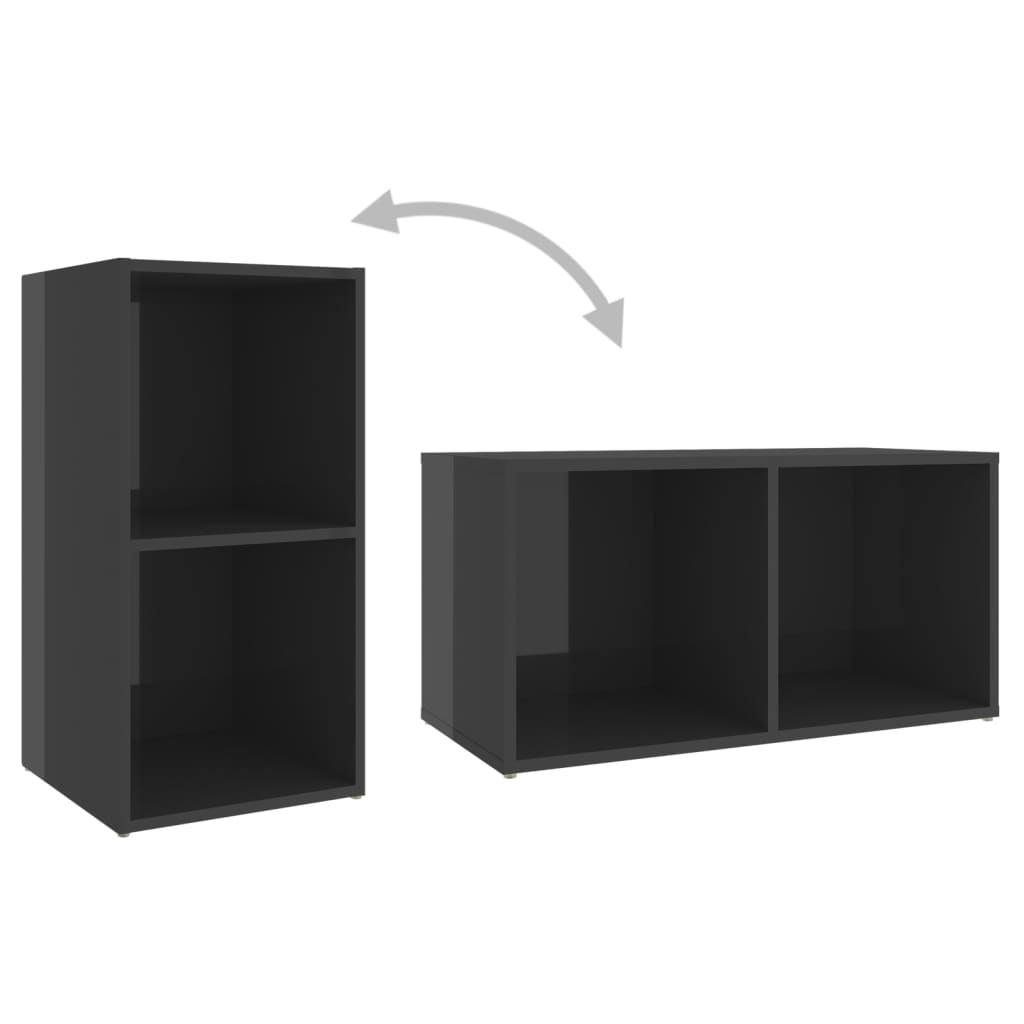 TV ormarići 4 kom sjajni sivi 72x35x36,5 cm konstruirano drvo