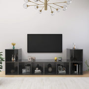TV ormarići 4 kom sjajni sivi 72x35x36,5 cm konstruirano drvo